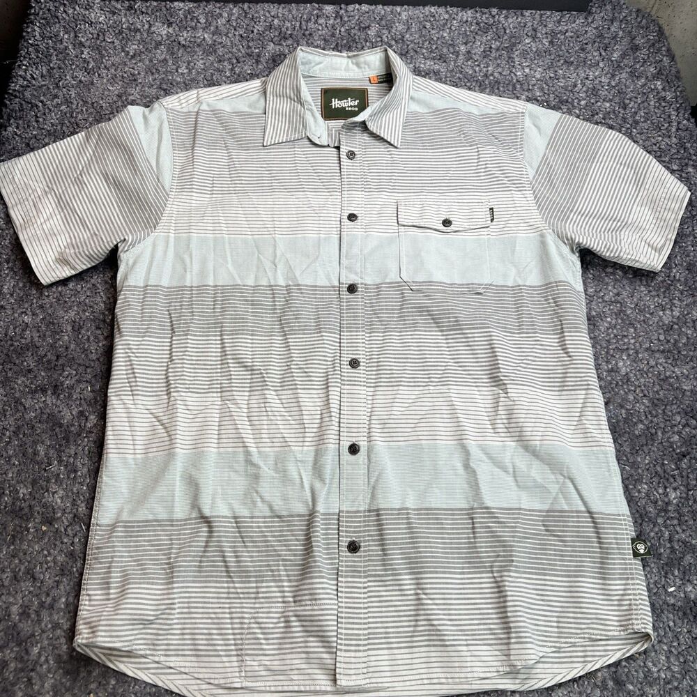 Howler Bros Button Up Shirt Men’s L Striped Short Sleeve Heed The Call